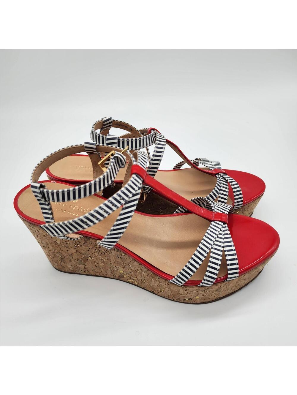 Kate Spade Tropez wedge cork platform sandals 10 flawless worn once